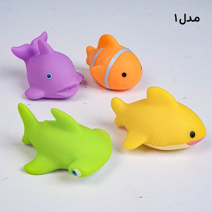اسباب بازی حمام پوپت حیوانات اقیانوس 4 تکه کد RF122
