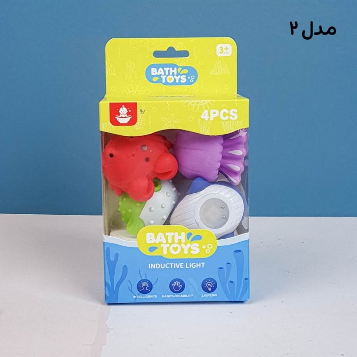 اسباب بازی حمام پوپت حیوانات اقیانوس 4 تکه کد RF122