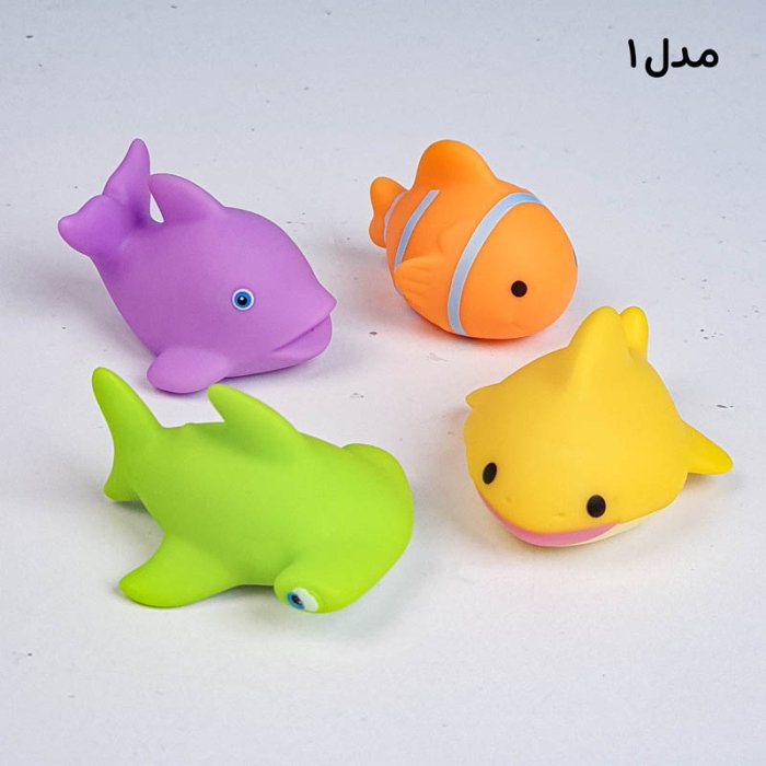 اسباب بازی حمام پوپت حیوانات اقیانوس 4 تکه کد RF122