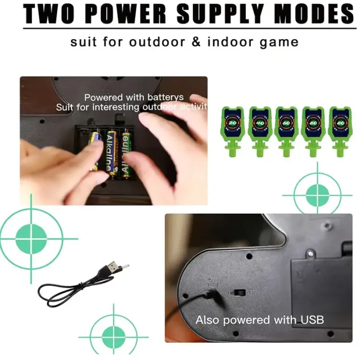 تفنگ اسباب بازی کودک 2 در 1 شبرنگ DARK SHOT کد 3361