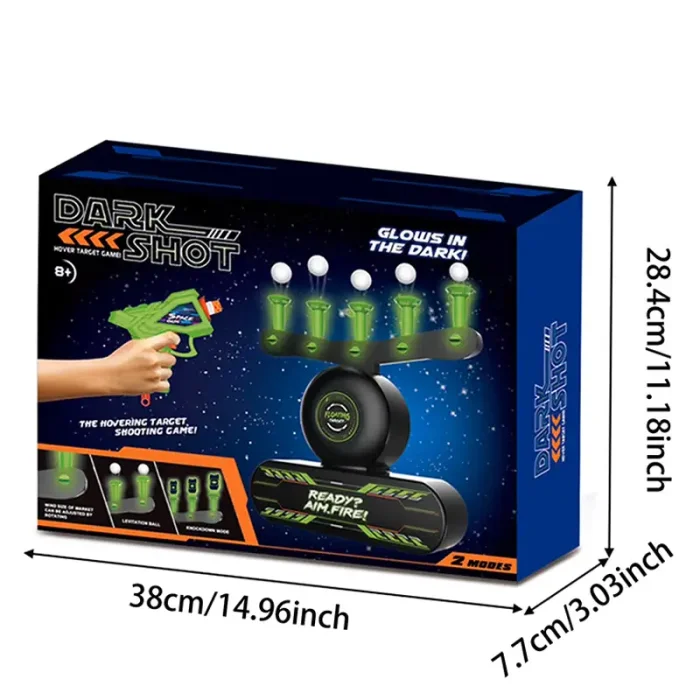 تفنگ اسباب بازی کودک 2 در 1 شبرنگ DARK SHOT کد 3361