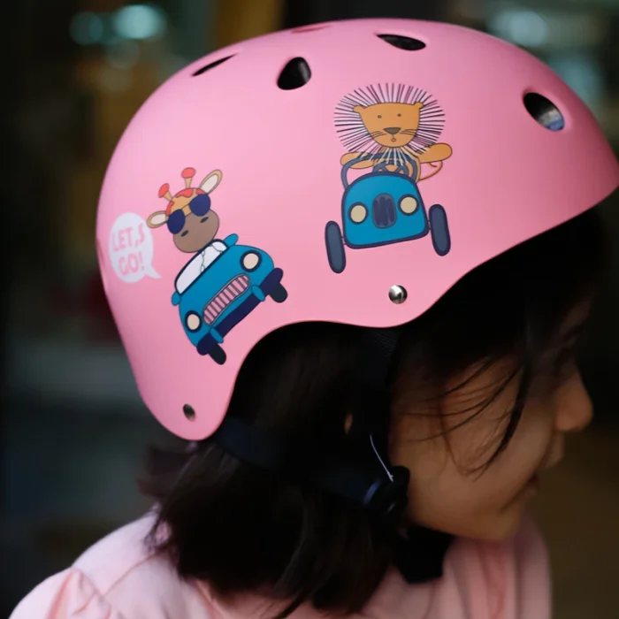کلاه ایمنی کیک اند رول Kick and roll Scooter سایز M رنگ صورتی کد P/H1/SU