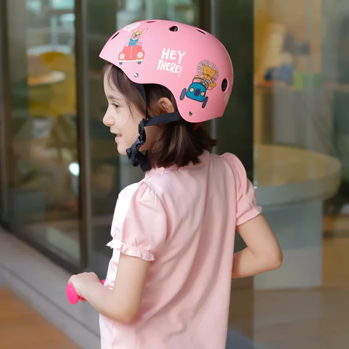 کلاه ایمنی کیک اند رول Kick and roll Scooter سایز M رنگ صورتی کد P/H1/SU
