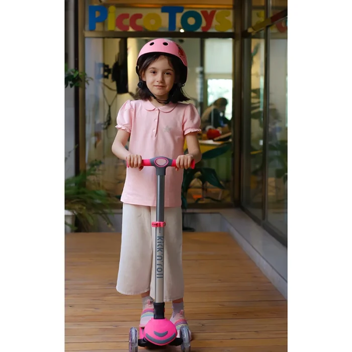 کلاه ایمنی کیک اند رول Kick and roll Scooter سایز M رنگ صورتی کد P/H1/SU