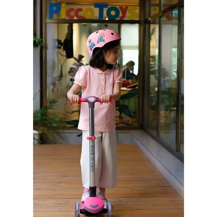 کلاه ایمنی کیک اند رول Kick and roll Scooter سایز M رنگ صورتی کد P/H1/SU