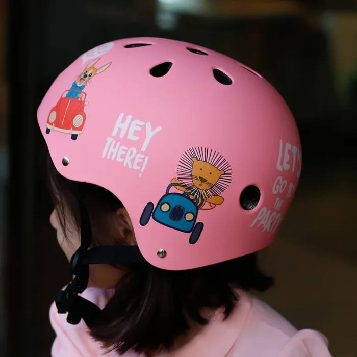 کلاه ایمنی کیک اند رول Kick and roll Scooter سایز M رنگ صورتی کد P/H1/SU