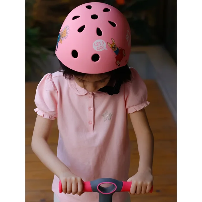 کلاه ایمنی کیک اند رول Kick and roll Scooter سایز M رنگ صورتی کد P/H1/SU