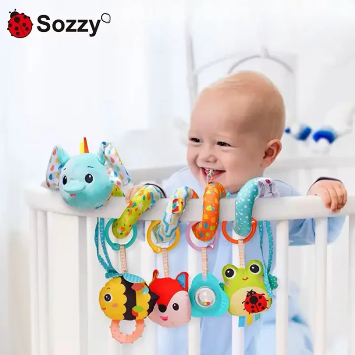آویز تخت و کریر  نوزاد طرح حیوانات کد SZ2404007BYA