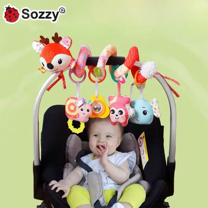 آویز تخت و کریر  نوزاد طرح حیوانات کد SZ2404007BYA