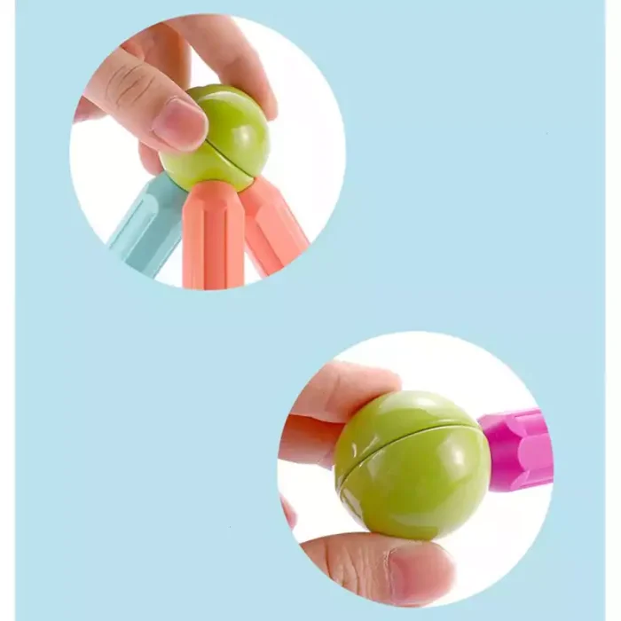اسباب بازی ساختنی مگنتی مدل میله و مهره 64 تکه اقتصادی کد P/H05/A