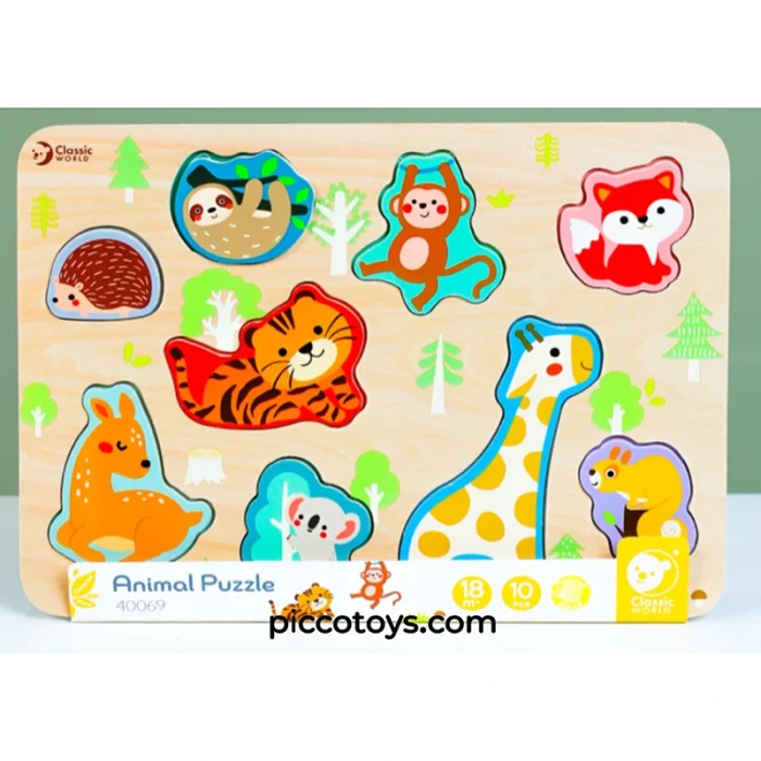 پازل چوبی حیوانات کلاسیک ورلد Classic World Animal Puzzle  کد 40069