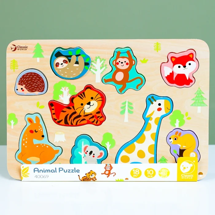 پازل چوبی حیوانات کلاسیک ورلد Classic World Animal Puzzle  کد 40069