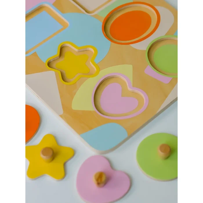 پازل چوبی هندسه کلاسیک ورلد Classic World Geometry Puzzle کد 40063