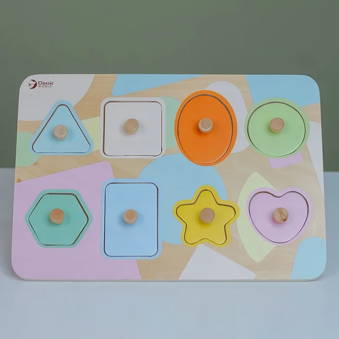 پازل چوبی هندسه کلاسیک ورلد Classic World Geometry Puzzle کد 40063
