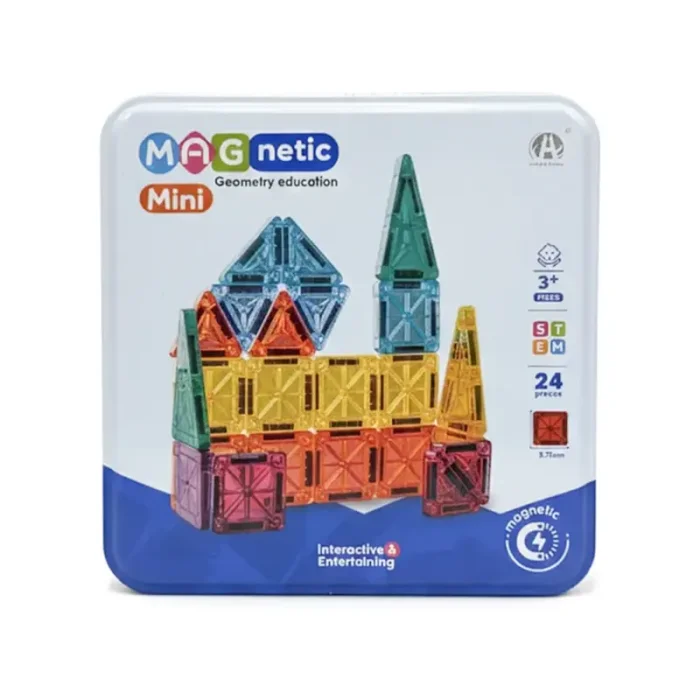 اسباب بازی کاشی مغناطیسی مسافرتی 24 تکه کد CH1472