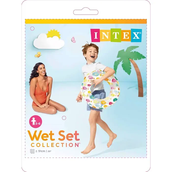 حلقه شنا بادی اینتکس intex طرح دریا کد P/59230/E