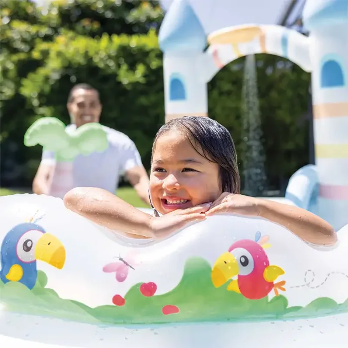استخر بادی سرسره دار اینتکس مدل یونیکورن Intex Unicorn Castle Play Center کد 56148