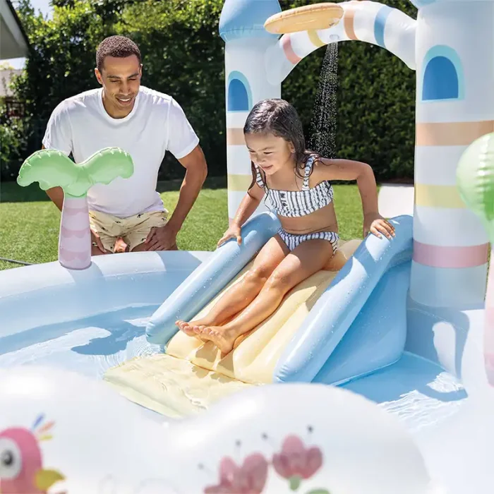 استخر بادی سرسره دار اینتکس مدل یونیکورن Intex Unicorn Castle Play Center کد 56148