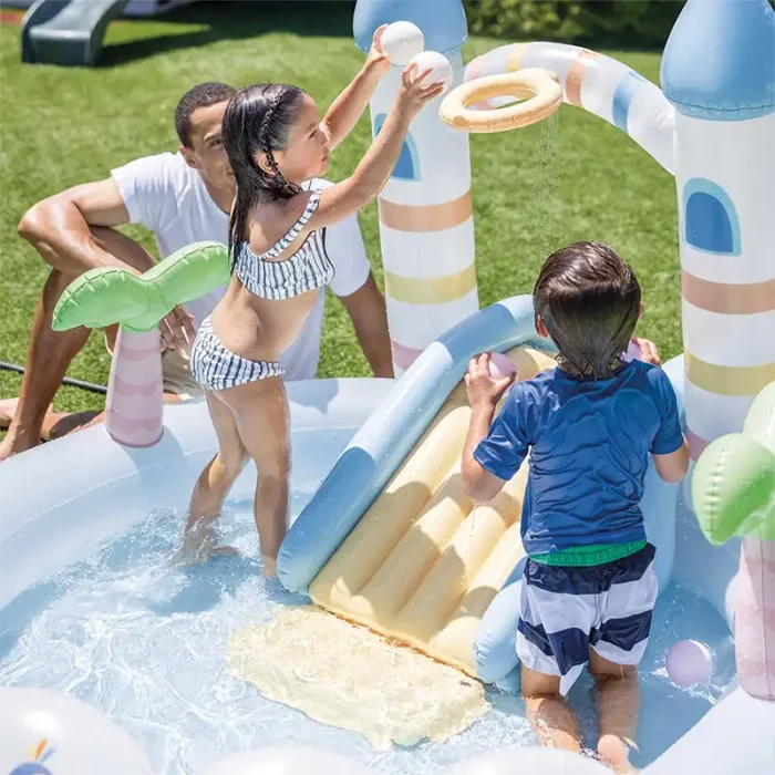 استخر بادی سرسره دار اینتکس مدل یونیکورن Intex Unicorn Castle Play Center کد 56148