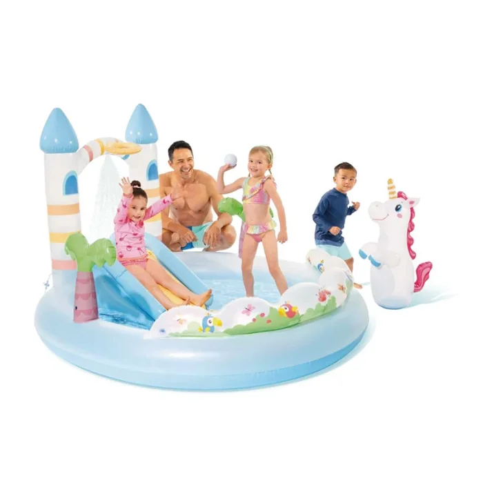 استخر بادی سرسره دار اینتکس مدل یونیکورن Intex Unicorn Castle Play Center کد 56148