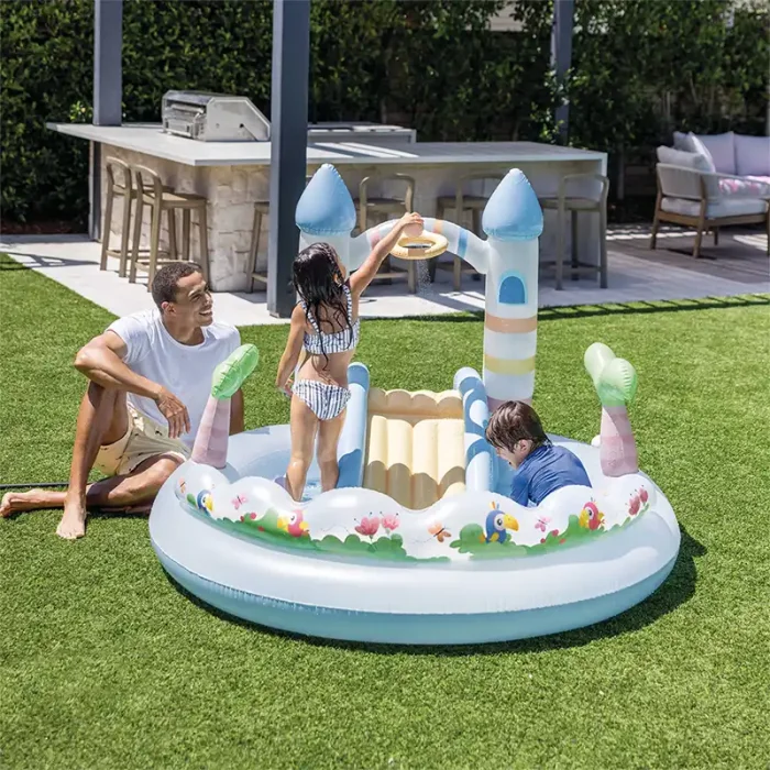 استخر بادی سرسره دار اینتکس مدل یونیکورن Intex Unicorn Castle Play Center کد 56148