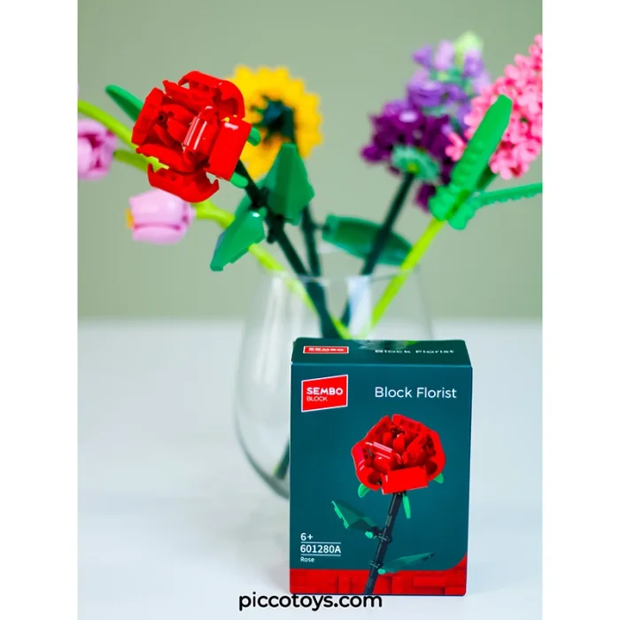لگو آیکون مدل گل شاخه ای 95 تکه مدل رز کد 601280A