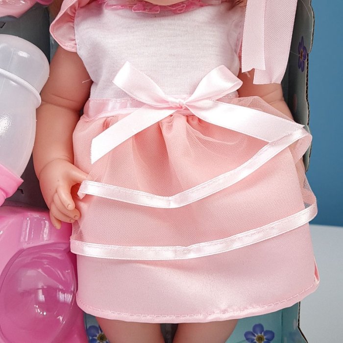 عروسک دخترانه جیشی با لباس صورتی کد W88207
