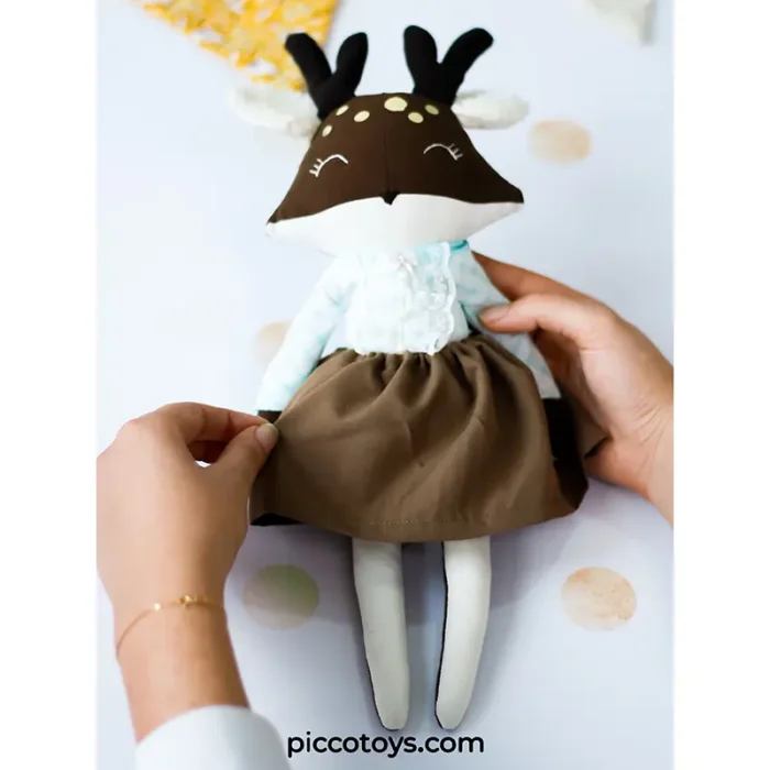 عروسک دست ساز پارچه ای مدل گوزن کد 7372111