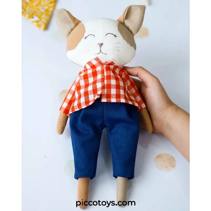عروسک دست ساز پارچه ای مدل گربه کد 7372109