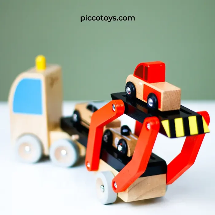 اسباب بازی کامیون حمل چوبی کلاسیک ورلد Classic World Wooden Car Transporter کد 53771