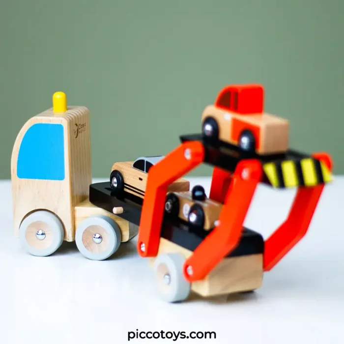 اسباب بازی کامیون حمل چوبی کلاسیک ورلد Classic World Wooden Car Transporter کد 53771