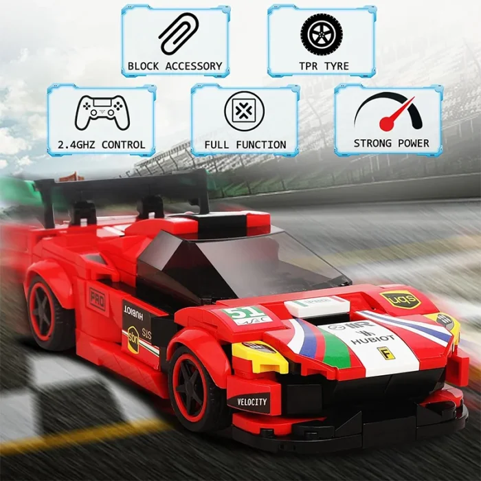 لگو ماشین مسابقه کنترلی 230 تکه مدل block rc car کد 70051