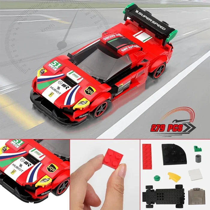 لگو ماشین مسابقه کنترلی 230 تکه مدل block rc car کد 70051