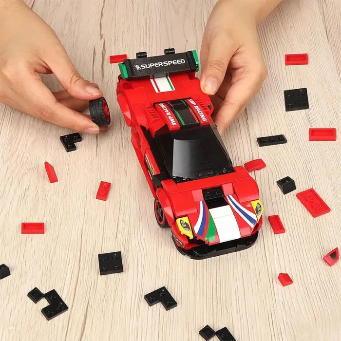 لگو ماشین مسابقه کنترلی 230 تکه مدل block rc car کد 70051