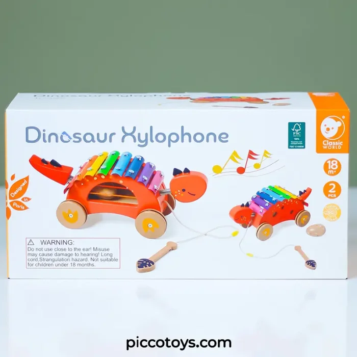 بلز چوبی کلاسیک ورلد مدل دایناسور Classic World Dinosaur Xylophone کد 40585