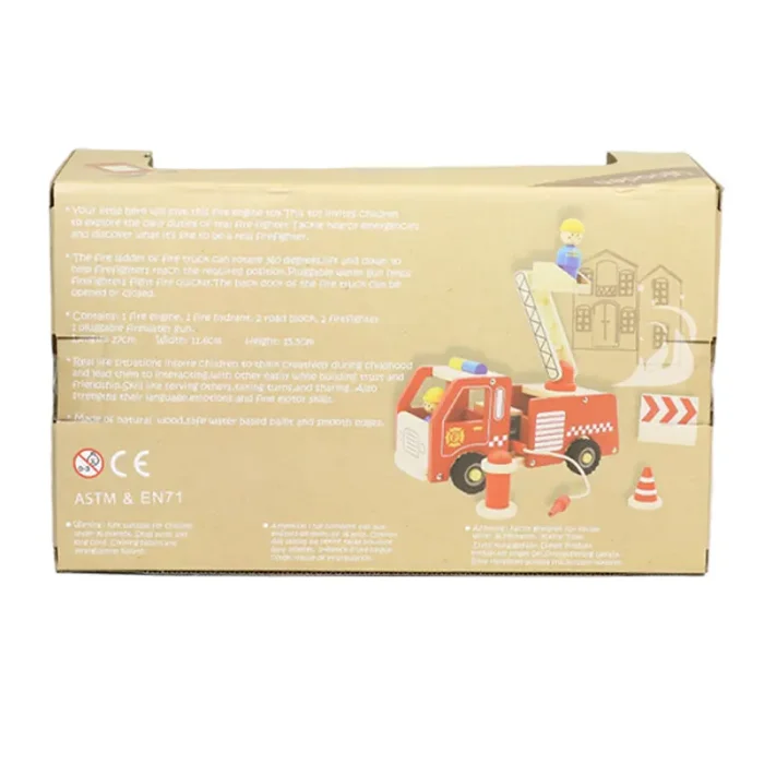 اسباب بازی ماشین آتش نشانی چوبی پیکاردو کد BZ-17-C