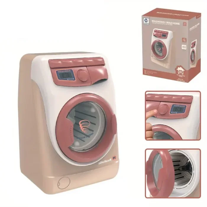اسباب بازی ماشین لباسشویی موزیکال صورتی کد YH1293S