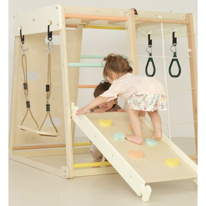 مجموعه بازی جیم فریم چوبی کلاسیک ورلد classic world Children Climbing Gym Set کد 60012