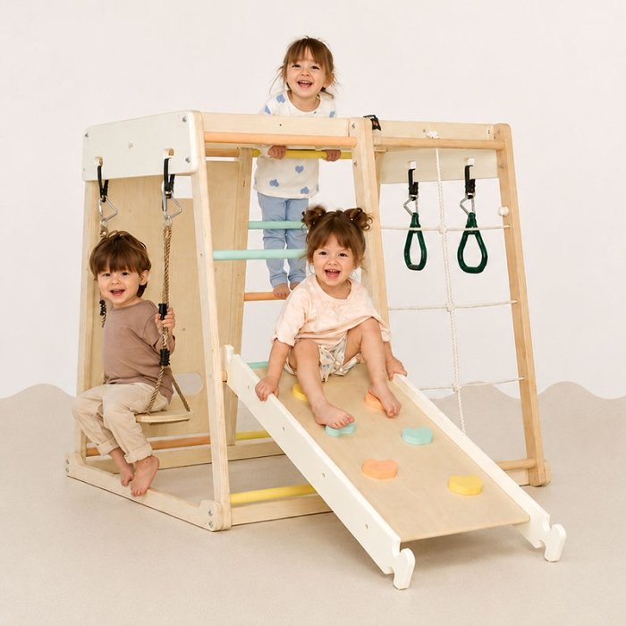 مجموعه بازی جیم فریم چوبی کلاسیک ورلد classic world Children Climbing Gym Set کد 60012