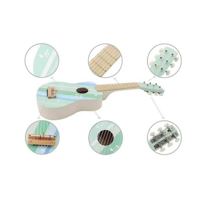 اسباب بازی گیتار چوبی پیکاردو رنگ سبز کد BZ-19-G