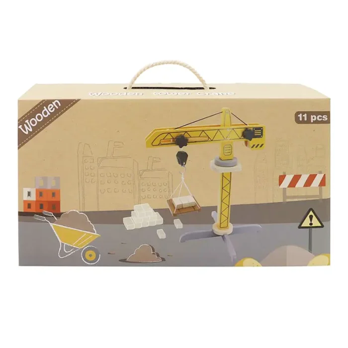 اسباب بازی جرثقیل چوبی پیکاردو TOWER CRANE کد  BZ-49-A