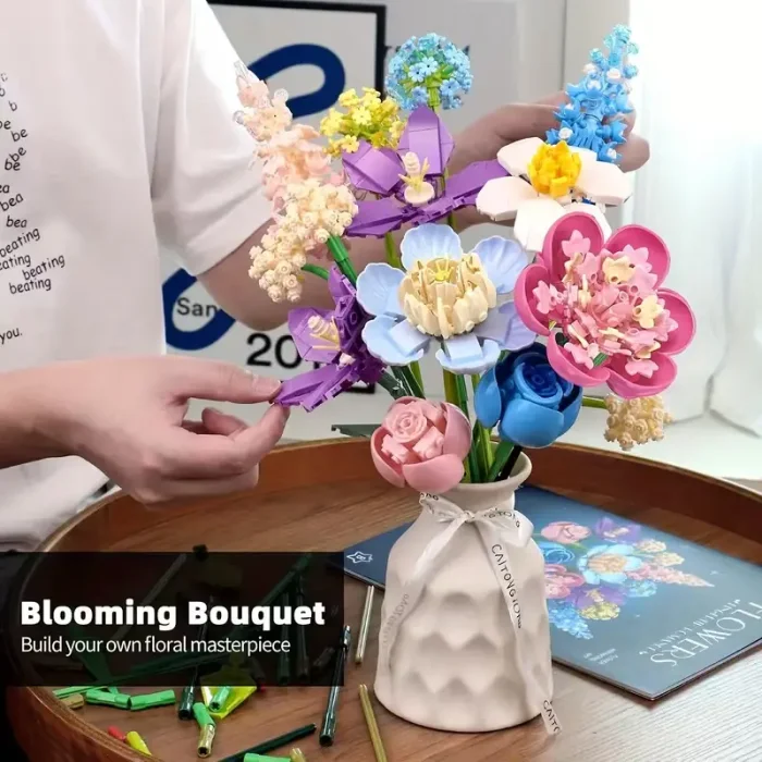 لگو  دسته گل 880 تکهFLOWERS FINGERTIP ROMANCE کد JJ9092