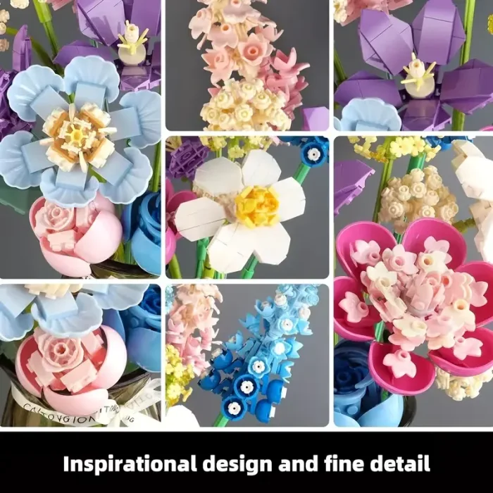 لگو  دسته گل 880 تکهFLOWERS FINGERTIP ROMANCE کد JJ9092