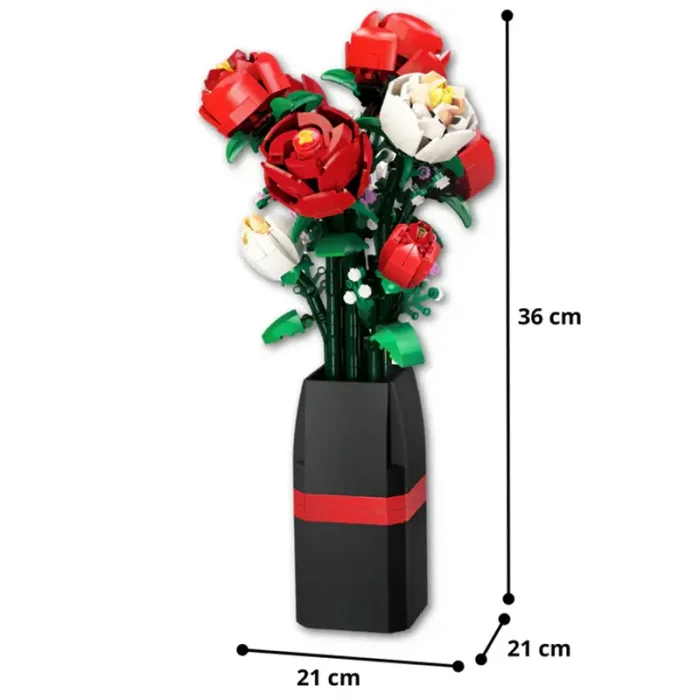 لگو  دسته گل رز 818 تکهBOTANICAL GARDEN ROSE کد JJ9010