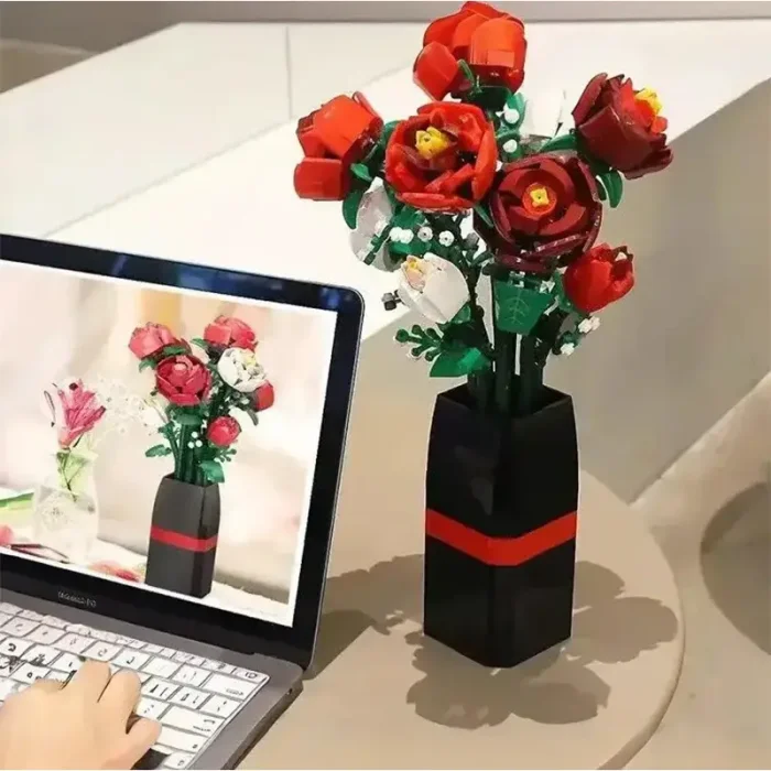 لگو  دسته گل رز 818 تکهBOTANICAL GARDEN ROSE کد JJ9010