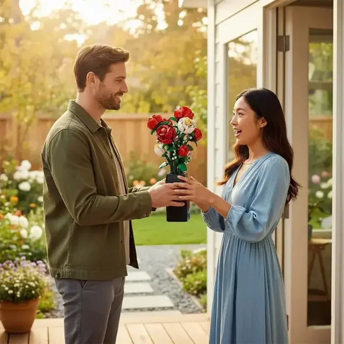 لگو  دسته گل رز 818 تکهBOTANICAL GARDEN ROSE کد JJ9010