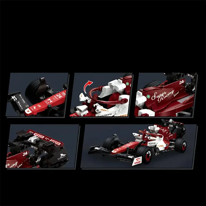 لگو ماشین مسابقه فرمول یک  623 تکه مدل SUPER RACING رنگ قرمز کد 2222