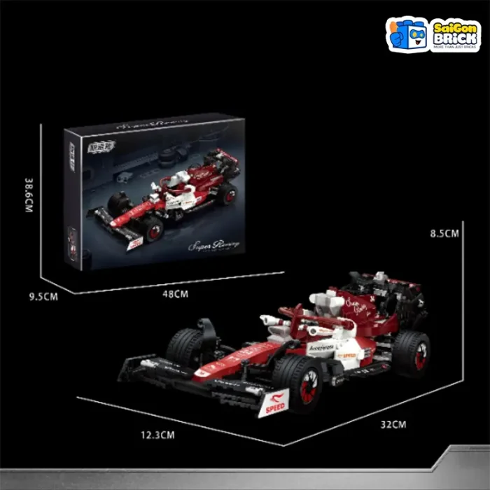لگو ماشین مسابقه فرمول یک  623 تکه مدل SUPER RACING رنگ قرمز کد 2222