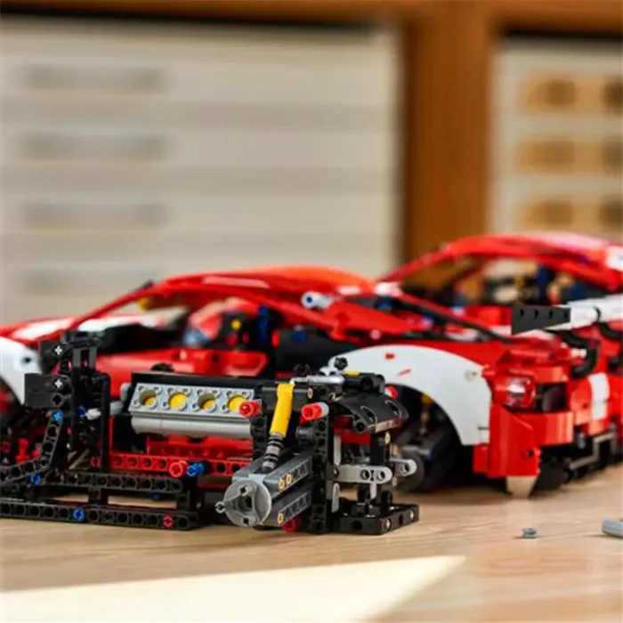 لگو ماشین مسابقه 1677 تکه فراری FERRARI 488 GTE کد  7442441