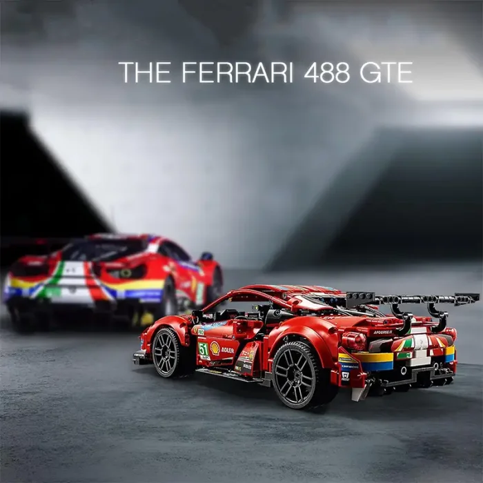 لگو ماشین مسابقه 1677 تکه فراری FERRARI 488 GTE کد  7442441